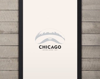 CHICAGO Minimalist City Poster - 12" x 18"