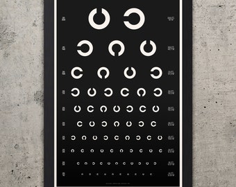 EYE CHART Print - Classic Snellen Vintage Look