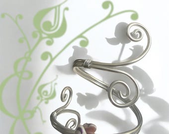 Whimsical Silver Forerm Cuff/ Bangle