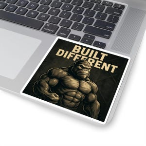 Built Different Silverback Sticker