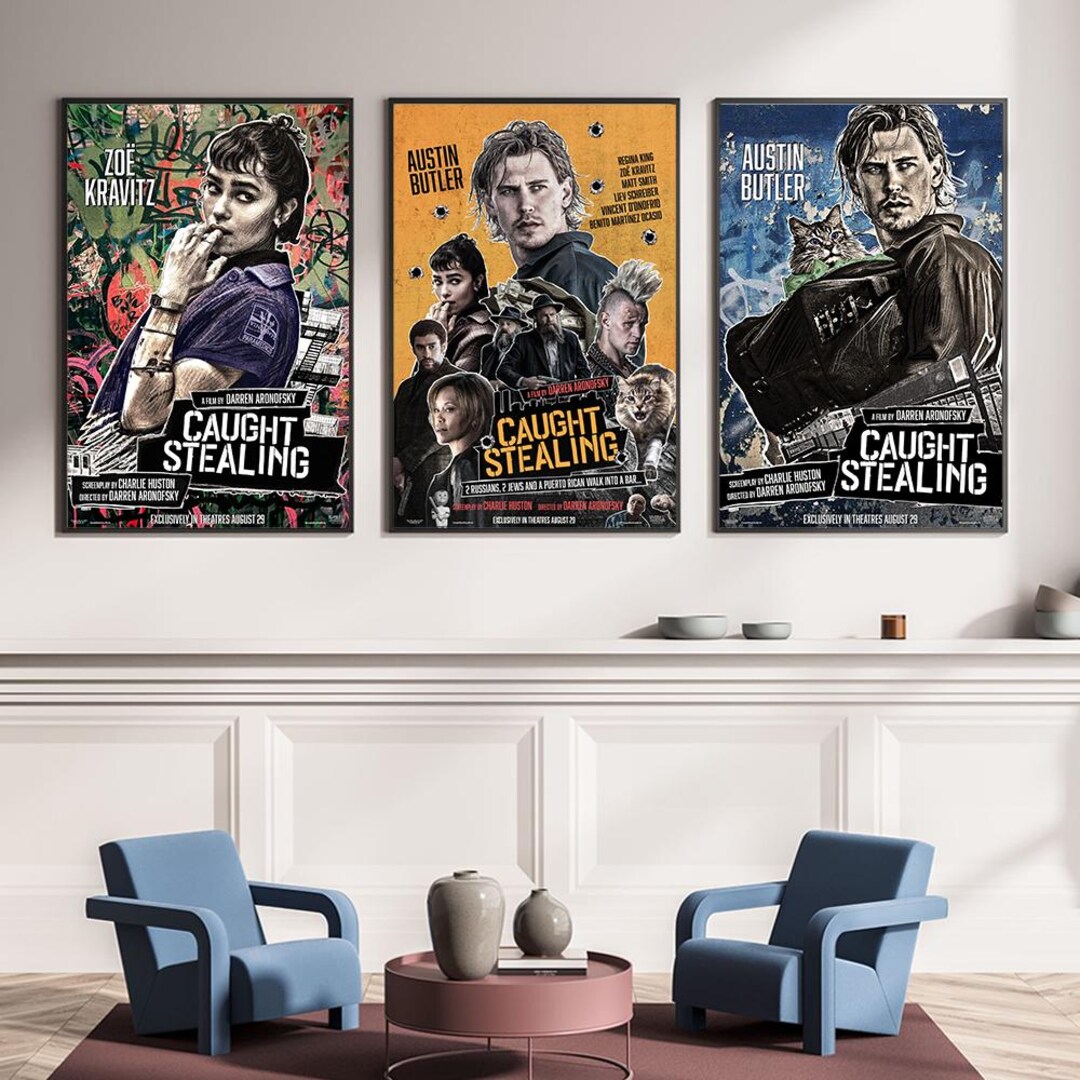 Caught Stealing Movie Poster, Classic Movie Art, Fantasy Movie Print ...
