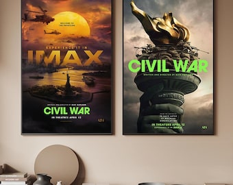 Pôster do filme Guerra Civil, Arte Clássica de Cinema, Impressão de Filme de Fantasia, Presente para Amantes de Cinema, Pôster em Tela, Arte Minimalista, Decoração para Casa