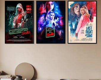 映画『ラストナイト・イン・ソーホー』のポスター - Etsy 日本