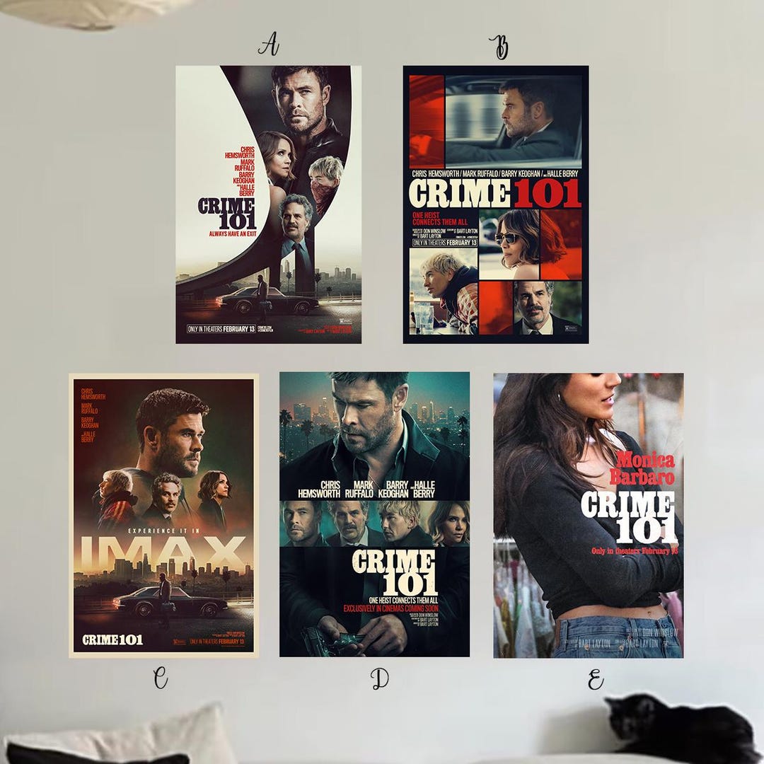 Crime 101 Movie Poster, Classic Movie Art, Fantasy Movie Print, Film ...