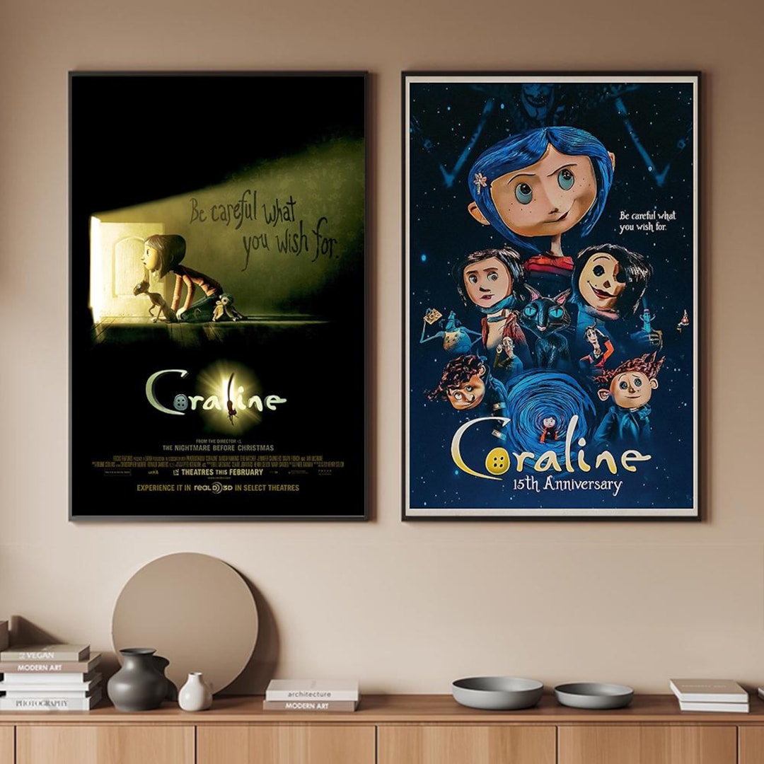 Coraline Movie Poster Classic Movie Art Fantasy Movie Print Film coraline-movie-poster-classic-movie-art-fantasy-movie-print-film