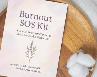 Burnout SOS Kit | Mental Health Planner, Self-Care Journal (Digital Download)