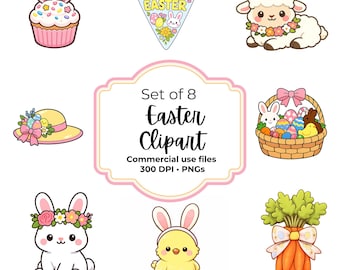 Easter Clipart Set – Commercial Use PNGs 300dpi