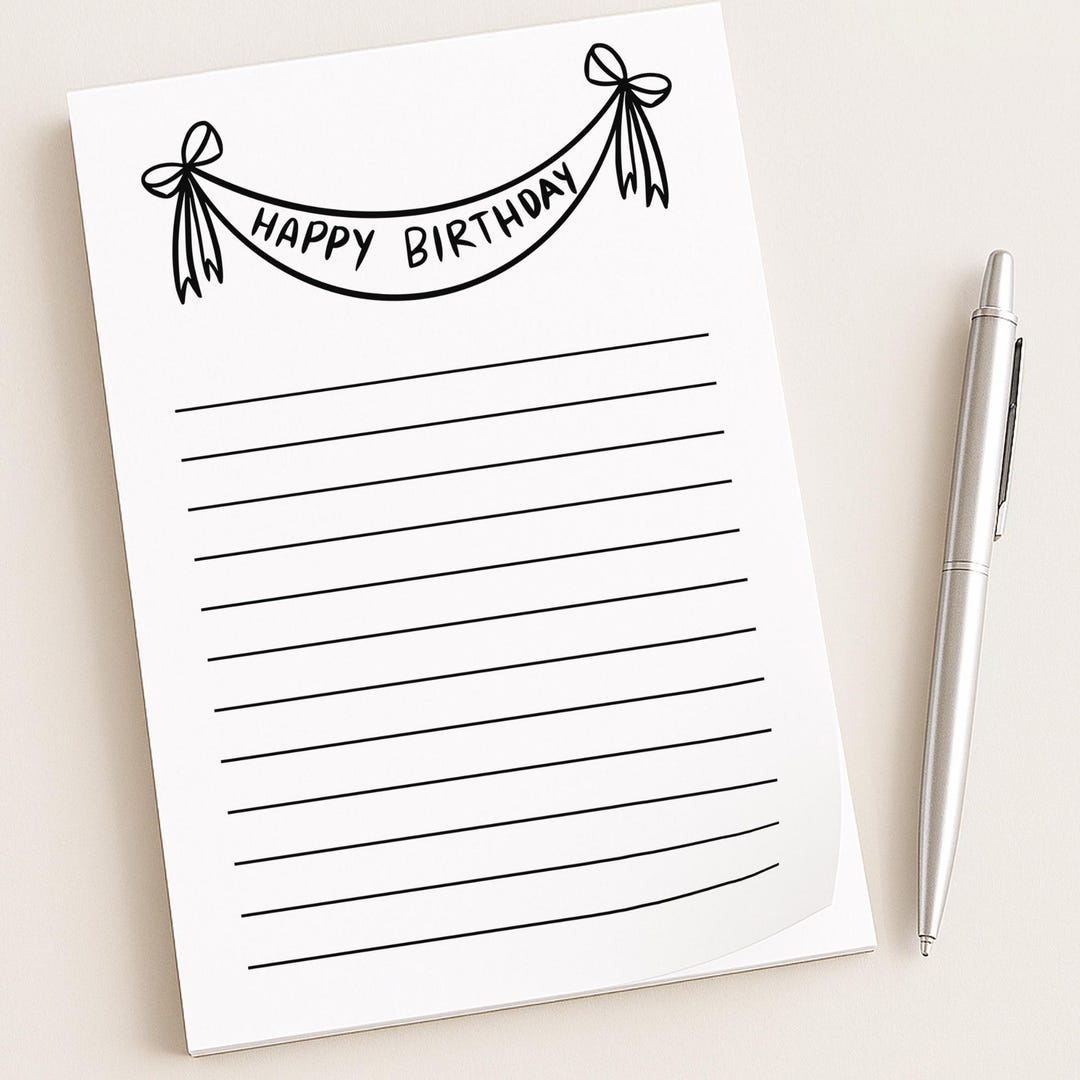 5x7 Birthday Notepad | to Do Lists & Notes | 50 Tearaway Sheets ...