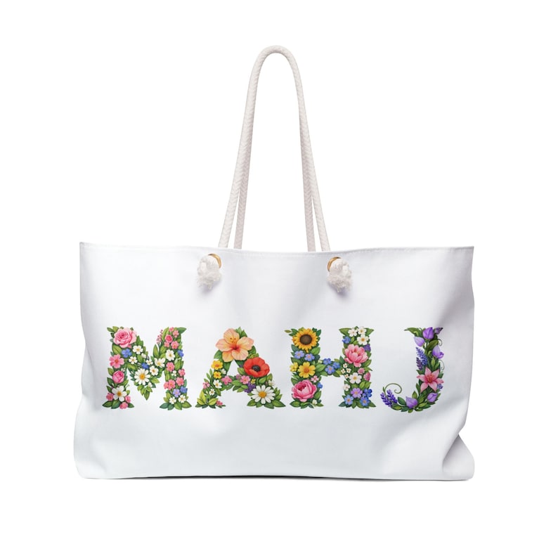 Floral Mahjong Weekender Tote Bag image 3