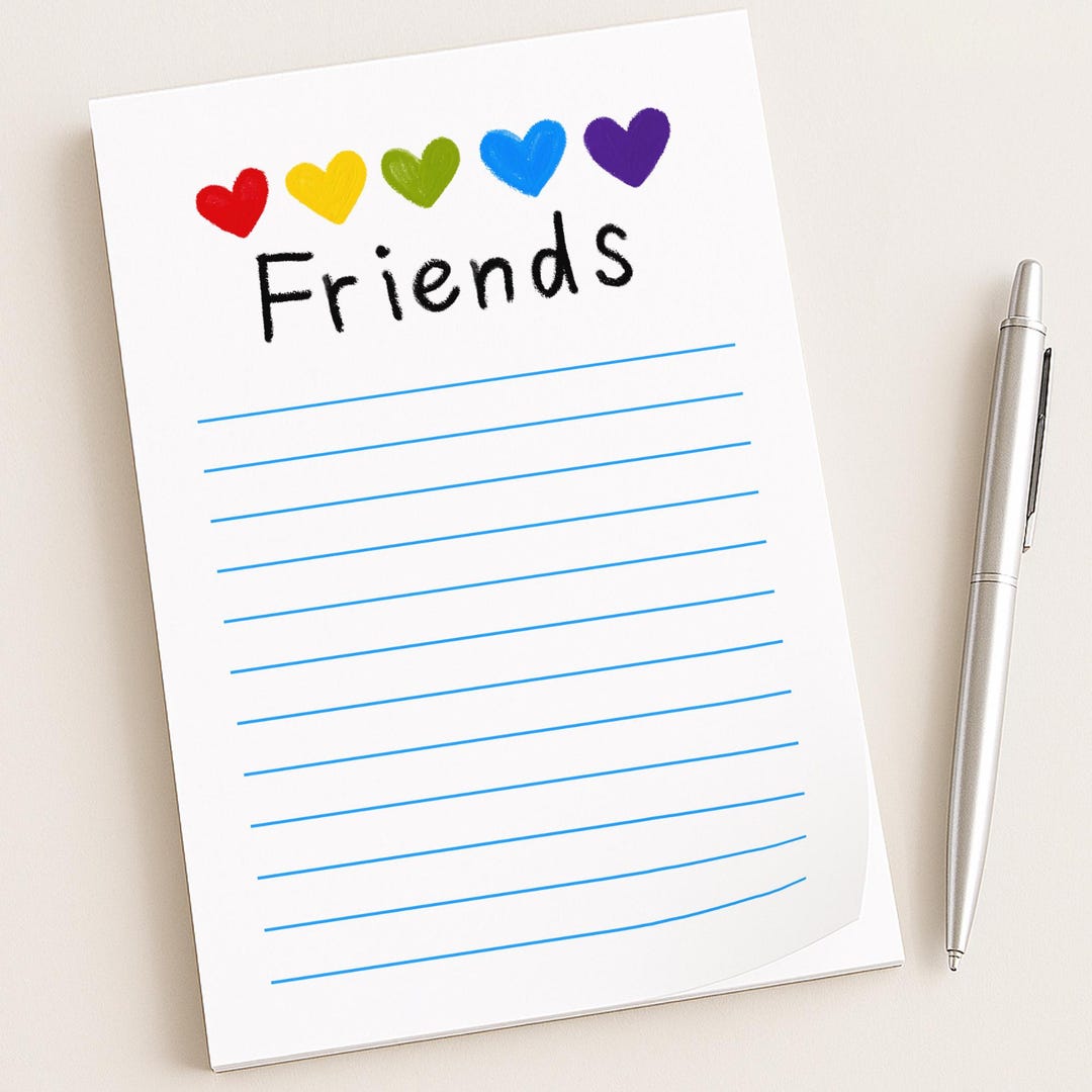 5x7 Friends Notepad | to Do Lists & Notes | 50 Tearaway Sheets ...