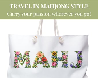 Floral Mahjong Weekender Tote Bag