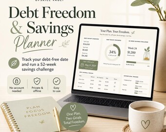 Aplicación para el seguimiento de deudas / Reto de ahorros, planificador financiero, control de dinero / Descarga digital del presupuesto definitivo