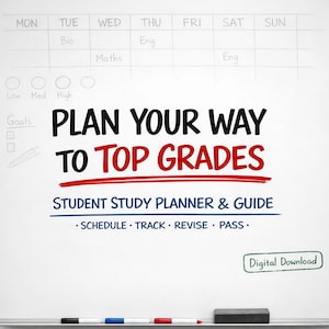 Student Study Planner | Exam Planner & Revision Guide | Assignment Tracker | Productivity System