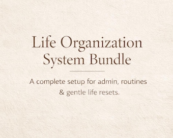 Sistema de organización de vida / Planificador digital para organizar la administración, las rutinas y los reinicios de la vida