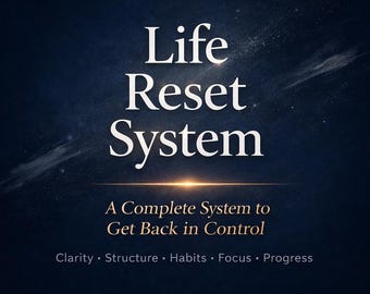 Life Reset System | Rebuild Your Routine | Goal Setting, Habits & Focus | 2026 Digital Planner