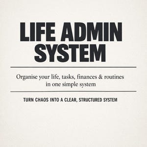 Life Admin Digital Planner, Printable PDF, Life & Home Organization, Daily Tasks, Bill Tracker, Health