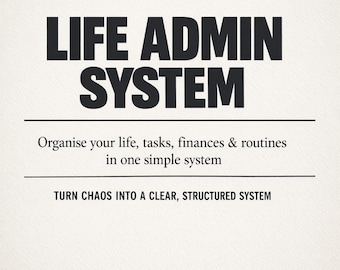 Sistema de administración de la vida / Organiza facturas, tareas y la vida doméstica en un solo lugar / Descarga digital imprimible