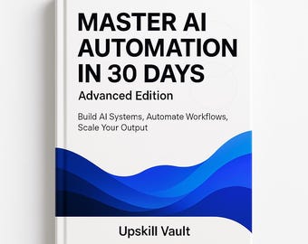 AI Automation Course | ChatGPT Prompts Pack & AI Agents | 30 Day Interactive Workbook | Digital Download