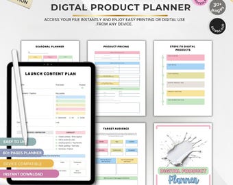 Digital Product Planner for Etsy Sellers | Printable PDF