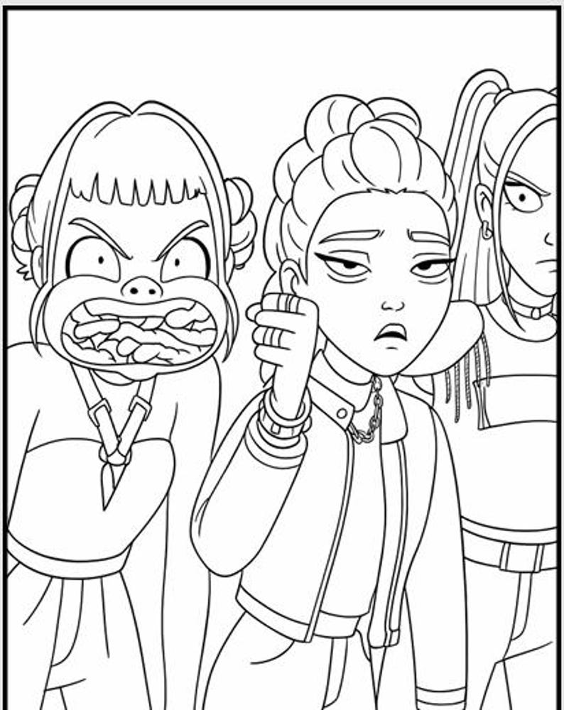 100 K-pop Demon Hunters Coloring Pages | Digital Coloring Book ...