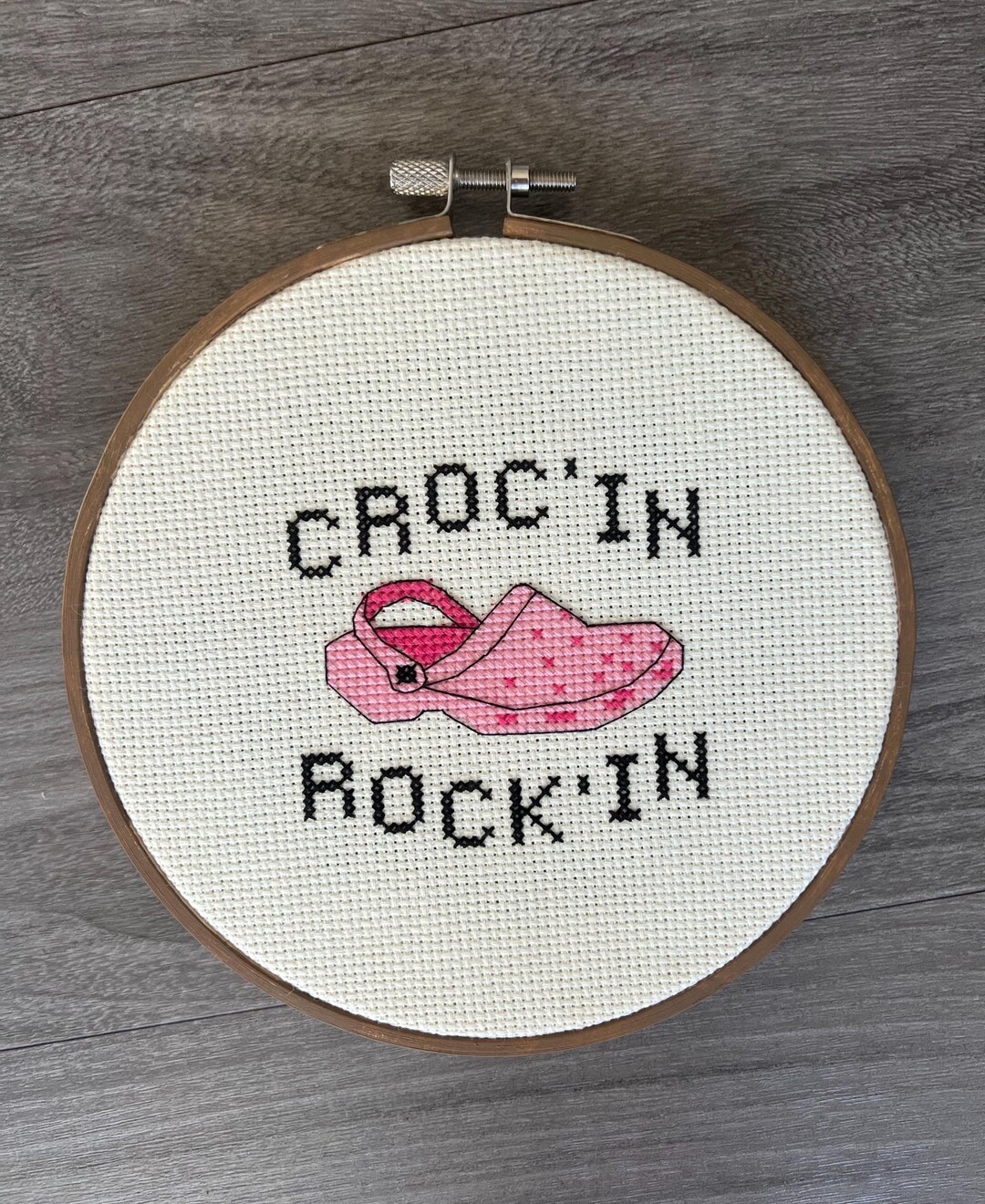Crocs Pattern Background Croc'in Rock'in Cross Stitch Pattern - Funny Croc Design (PDF Pattern ...