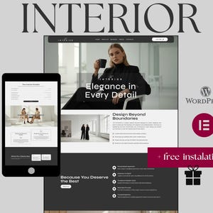 Interior Wordpress Theme – Interior Designer Elementor Website Template design Kit | Business Page design, elegant template
