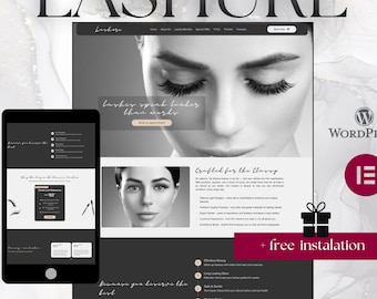 Lashure Wordpress Theme - Lash Salon Website Elementor Template | Landing Page Website Design | Beauty salon business page