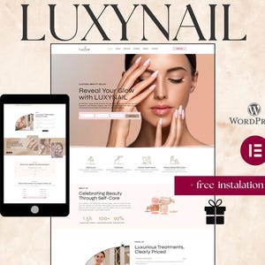 Luxynail Wordpress Theme - Elegant Beauty & Nail Salon Website WordPress Elementor Template Kit | Beauty Nail business website design