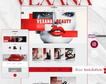 Vexana WordPress Theme – Best Cosmetic Template, Makeup Template, Ecommerce Website, WooCommerce Template, Landing Page, Sales Page, Eshop