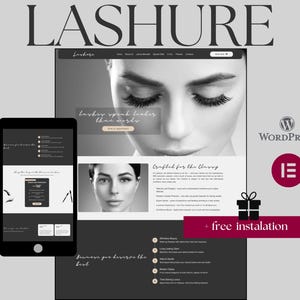 Lashure Wordpress Theme - Lash Beauty Salon Elementor Template| Lash & Nail  Website Design | Beauty salon business page design