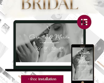 Wedding RSVP Website Template | WordPress Elementor Wedding Invitation Theme | Save the Date Wedding Website with RSVP, Countdown & Map