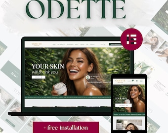 Odette Health WordPress Theme – Beauty Clinic & Skincare WooCommerce Elementor Website Template Online Shop, Beauty salon , Sales page