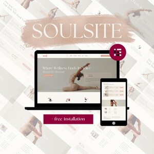 Soulsite Wordpress Theme – Yoga, Wellness & Health Coach Website Elementor Template Kit | Business page for health, website design