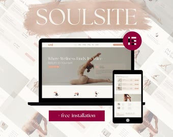 Thème WordPress Soulsite – Kit de modèles Elementor pour site Web de coach de yoga, de bien-être et de santé | Page professionnelle pour la santé, conception de sites Web