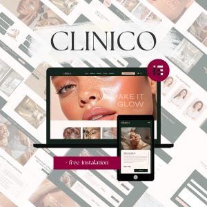 Tema de WordPress Clinico: plantilla para sitio web de salón de belleza y cuidado de la piel / plantilla de WordPress Elementor / plantilla de cuidado de la piel / diseño de página de ventas