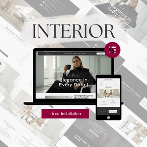 Thème Wordpress d'intérieur : kit de conception de templates de site Web Elementor pour décorateur d'intérieur | Conception de page d'entreprise, modèle élégant