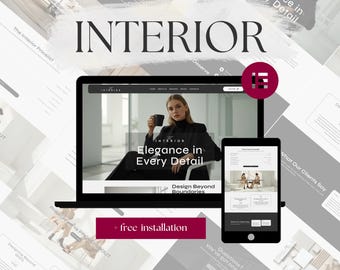 Thème Wordpress d'intérieur : kit de conception de templates de site Web Elementor pour décorateur d'intérieur | Conception de page d'entreprise, modèle élégant