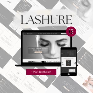Lashure Wordpress Theme - Lash Beauty Salon Elementor Template| Lash & Nail  Website Design | Beauty salon business page design, website design, lash website template, wordpress theme. Beauty salon and permanent make up business website or sales page.