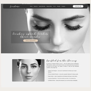 Lashure – Beauty Salon & Eyelash Extension or Permanent make up Specialist Elementor Template Kit | Elementor web | WordPress Website Design template Wordpress beauty elegant