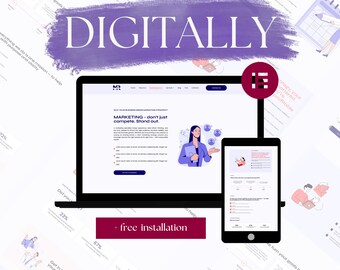 Thème Wordpress Digitaly - Site Web de marketing numérique Elementor, thème WordPress spécialiste du référencement | Page d'entreprise (téléchargement numérique)