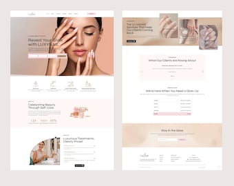 Nail salon Wordpress Theme - Elegant Beauty & Nail Salon Website WordPress Elementor Template Kit | Beauty Nail business website design