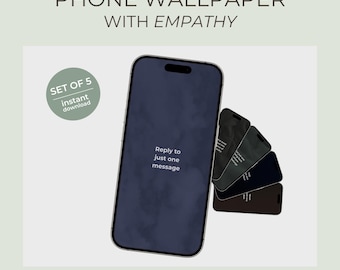 Fondos de pantalla minimalistas para recordatorios de tareas: Tema oscuro para personas con TDAH (descarga digital)