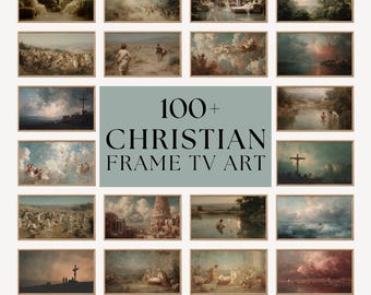 Christian Frame TV Art Bundle, 100+ Religious Samsung Frame TV Art, Nativity & Biblical Scenes, Vintage Jesus Decor, Bible Digital Art