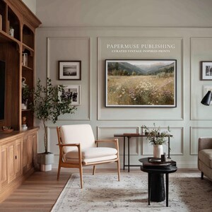 Wildflower meadow frame tv art, mountain landscape samsung frame tv, floral meadow tv artwork, cottagecore frame tv art, neutral landscape frame tv, wildflower field painting download, rustic nature tv art, european countryside wall art tv, meadow floral samsung frame art, organic modern frame tv, painterly landscape tv art, nature inspired frame tv, spring meadow wall art, neutral floral landscape art, vintage style landscape frame tv, serene mountain meadow art, calm nature tv artwork