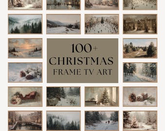 Vintage Christmas Frame TV Bundle, Winter Frame TV Art Set, Christmas Samsung Frame TV Art, Christmas Digital Art For Frame Tv Holiday Decor