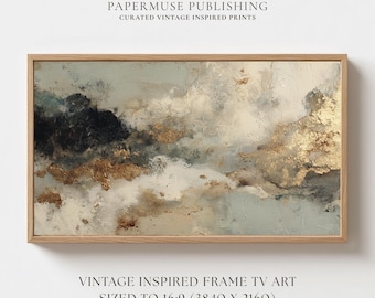Light Neutral Abstract Frame TV Art, Soft Gold Textured Wall Art, Modern Organic Samsung Frame TV Download, Minimalist Abstract 16x9 #AB3