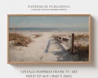 Coastal Dune Path Frame TV Art, Vintage Beach Landscape, Cottagecore Decor (Digital Download) #CS41