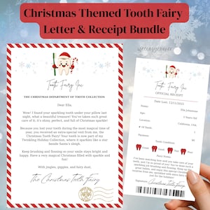 Christmas Tooth Fairy Letter & Receipt | Holiday Printable for Kids