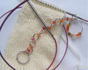 Knitting Row Counter, beaded knitting abacus