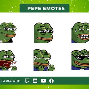 16 Pack Pepe Emotes | Twitch Emotes | Meme Emotes